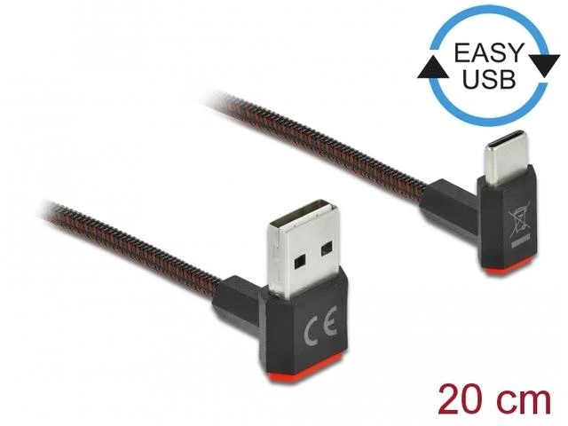 Delock EASY-USB 2.0 kabelis Type-A kištukinis USB Type-C™ kištukas