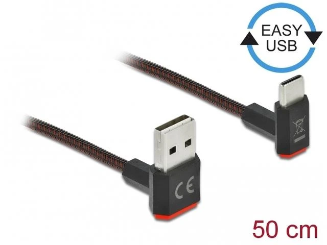 Delock EASY-USB 2.0 kabelis Type-A kištukinis USB Type-C™ kištukas