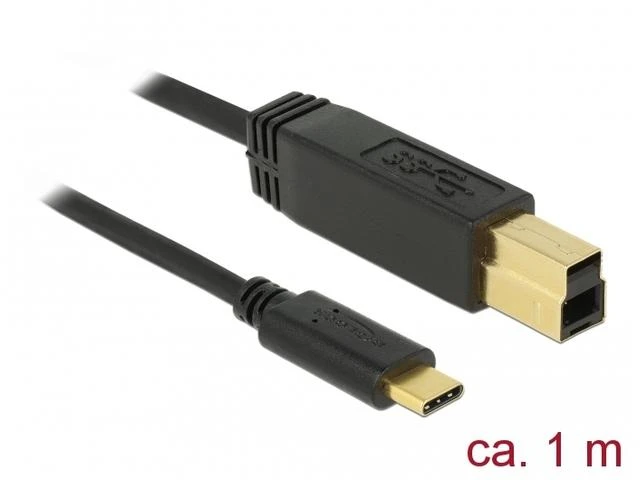 Delock kabelis USB 3.1 Gen 2 USB Type-C™ kištukas > USB Type-B kištukas 1,0 m juodas