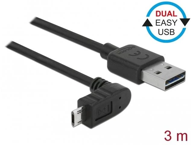 Kabelis USB Delock USB-A - 3 m Juodas (83857)