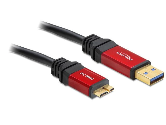 Kabelis USB Delock USB-A - microUSB 3 m Raudona (82762)