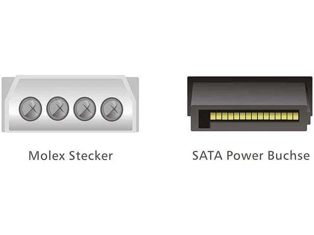 KABELIS ZASILAJĄCY WEWNĘTRZNY MOLEX(M)->SATA(F) 12CM DELOCK