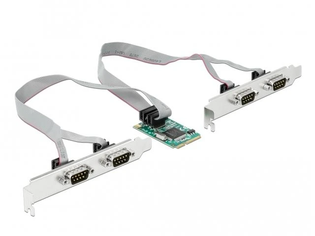 Kontroler Delock Mini PCI Expr Card 4x D-Sub9 (95243)