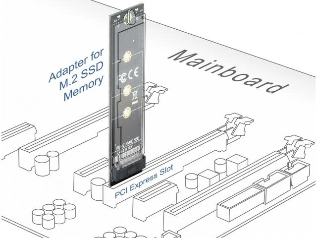„Delock PCI Express x1 zu M.2 Key M“ adapteris