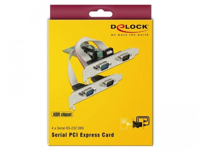 Delock PCI Express x1 Karte zu 4 x Seriell RS-232