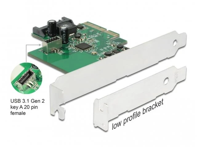 Kontroleris Delock PCIE 3.0 x4 – 20 kontaktų USB 3.2 genas 2 (89029)