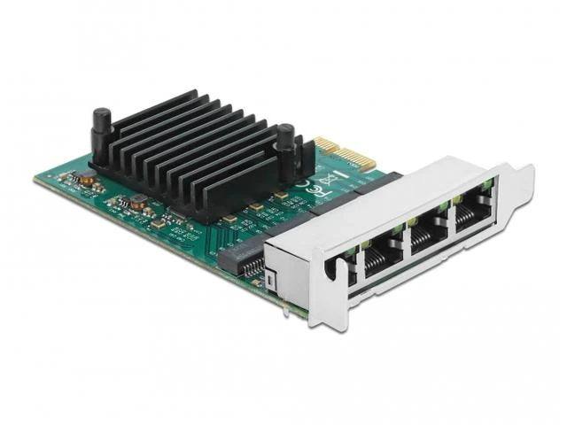 Delock PCI Express x1 Netzwerkkarte Gigabit LAN 4 x RJ45 RTL8111