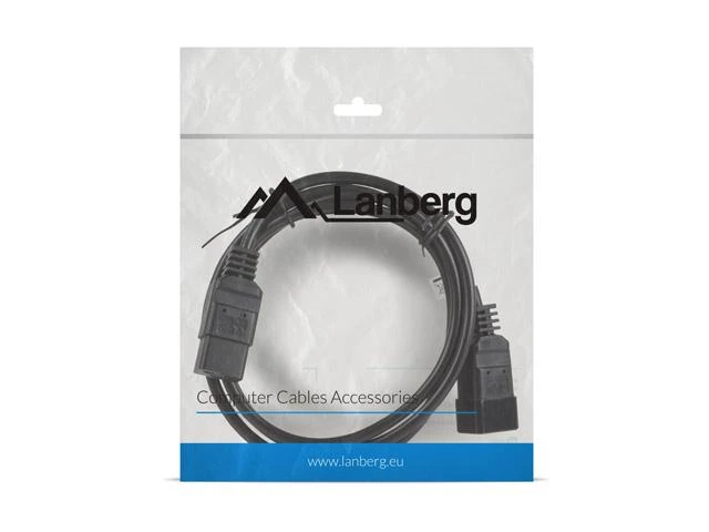 LANBERG CA-C19E-10CC-0018-BK ilgintuvo maitinimo kabelis C19-> C20 serveriai 1.8m