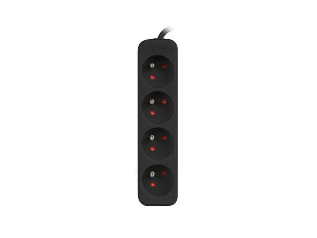 LANBERG PS0-04E-0150-BK 1.5M Juodas 4X 230V Lanter EXTENSION PL. CABLE FROM FULL COPPER