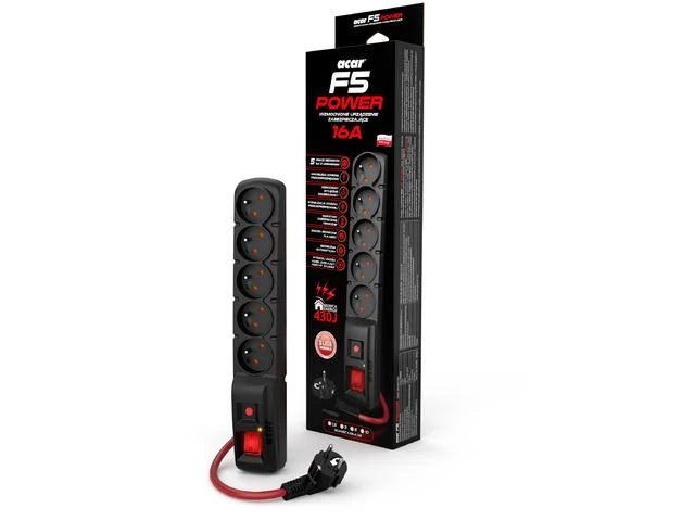 Acar F5 Power 5 lizdai 1,5m 16A