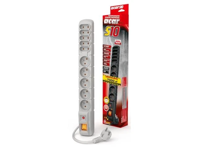 Acar Power strip S10 1,5M krūva 10 lizdų
