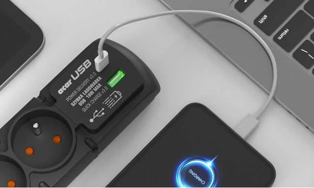 ACAR W2436 surge protector Juodas 6 AC outlet(s) 230 V 1.5 m