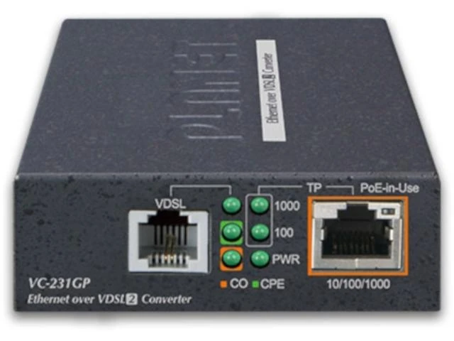 Šakotuvas MEDIA KONWERTER PLANET VC-231GP VDSL2 1000BASE-T 1X RJ45 1X VDSL2/RJ11