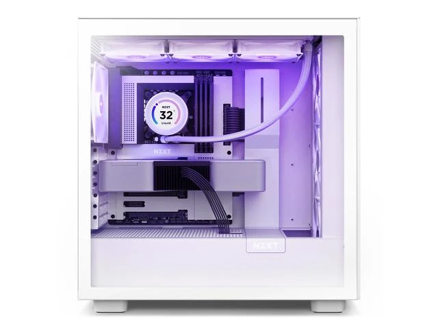 NZXT PC dėklas H7 Flow RGB midi bokštas baltas