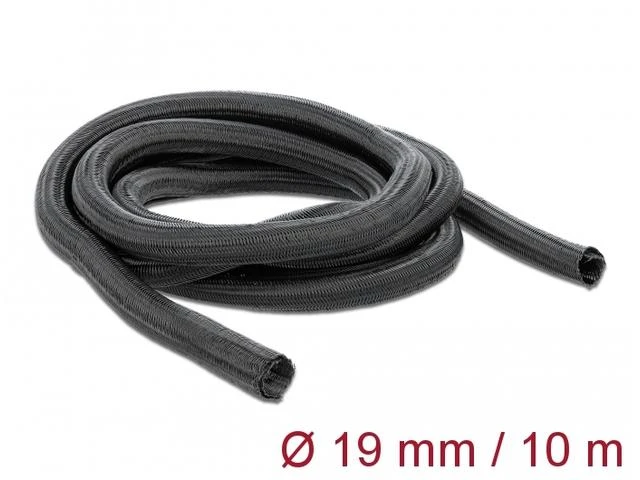 OPLOT NA KABLE DELOCK 10M 19MM JUODA POLIESTERIS