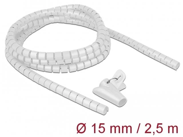 OPLOT NA KABLE DELOCK 2.5M 15MM SPIRALNY Z NARZĘDZIEM Baltas POLIETYLEN