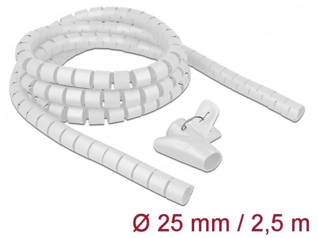 OPLOT NA KABLE DELOCK 2.5M 25MM SPIRALNY Z NARZĘDZIEM Baltas POLIETYLEN