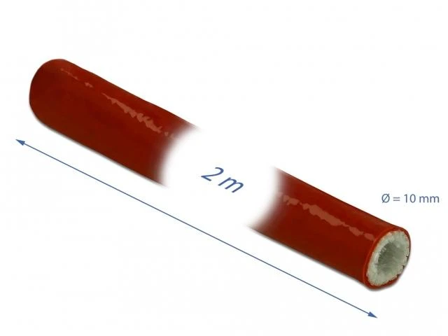 OPLOT NA KABLE DELOCK 2M 10MM OGNIOODPORNY POWŁOKA KRZEMOWA Raudonas
