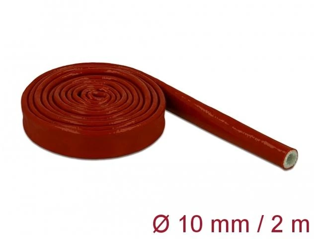 OPLOT NA KABLE DELOCK 2M 10MM OGNIOODPORNY POWŁOKA KRZEMOWA Raudonas