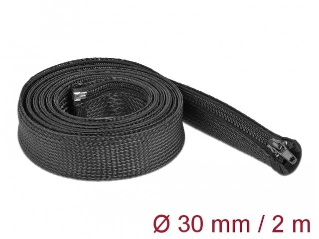 DELOCK kabelio jungtis 2M 30MM užtrauktukas juodos spalvos poliesteris