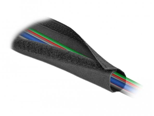 DELOCK kabelio jungtis 5M 30MM JUODA VELCRO poliesteris