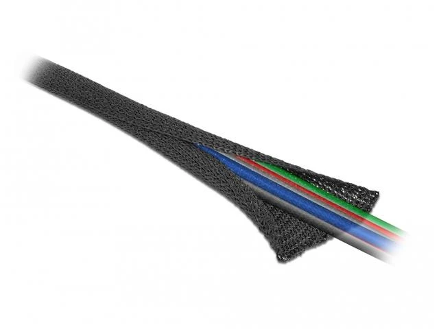 DELOCK savaime užsidarantis kabelio įvorė 2M 8MM JUODA POLIESTERIS
