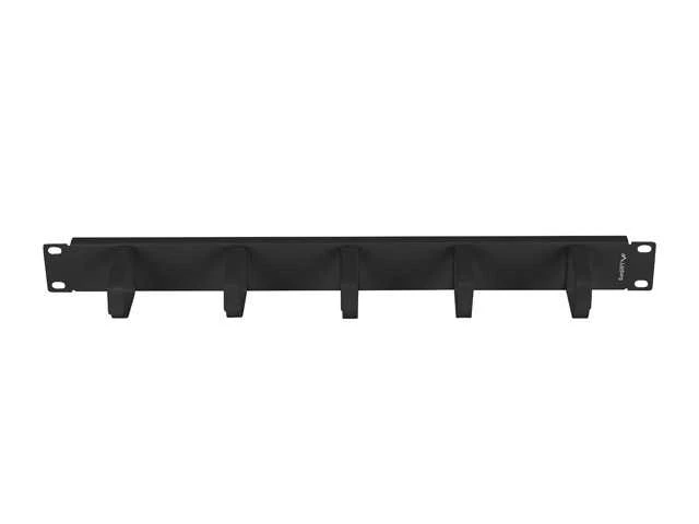 Lanberg Cable Organizer 19" 1U su 5 metaliniais B tipo laikikliais juoda