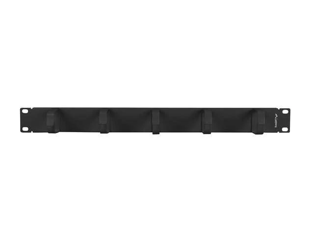 Lanberg Cable Organizer 19" 1U su 5 metaliniais B tipo laikikliais juoda