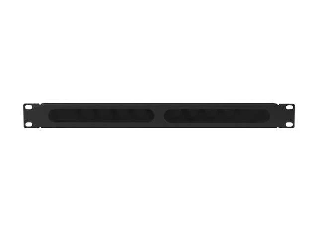 Lanberg Cable Organizer 19" 1U su A tipo dangteliu juoda