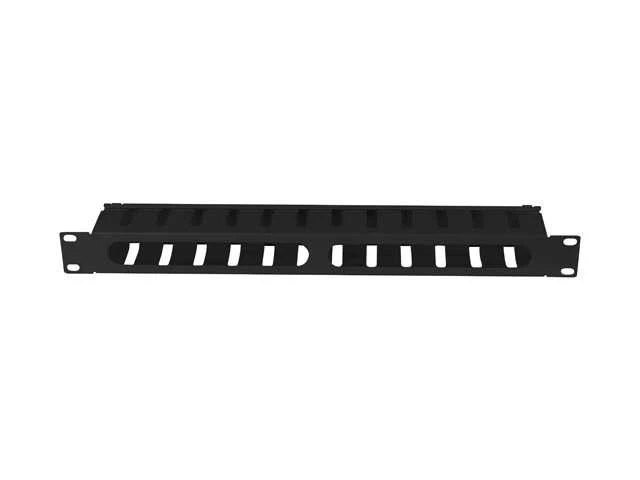 Lanberg Cable Organizer 19" 1U su A tipo dangteliu juoda