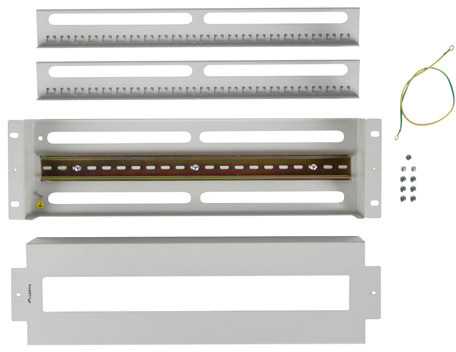 Lanberg 3U 19" įtampos paskirstymo skydas su DIN bėgelio TS-35 rutuliuku