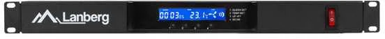 LANBERG AK-1503-B 19 colių ventiliatoriaus blokas / ventiliacijos skydelis su LCD 4 ventiliatoriais + 230 V termostatu