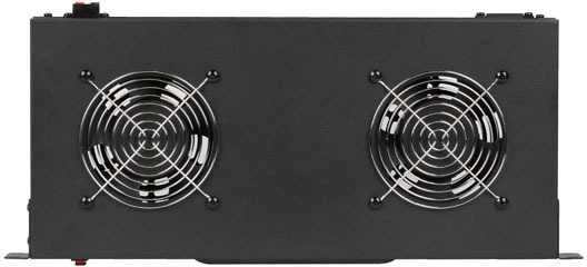 LANBERG AK-1502-B 19 ventiliatoriaus blokas / ventiliacijos skydelis su LCD 2 ventiliatoriais + 230 V termostatu