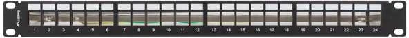 Lanberg Patch Panel tuščias 24 prievadai 1U 19" FTP Keystone juoda moduliams