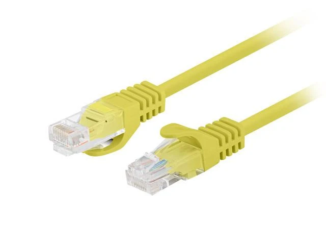 LANBERG PCU5-10CC-0025-Y Patchcord RJ45 kat. 5e UTP 0,25m geltona