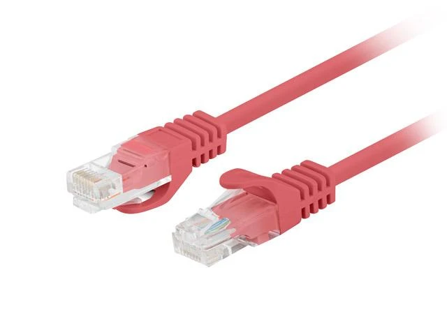 LANBERG PCU5-10CC-0025-R Lanberg Patchcord RJ45 kat. 5e UTP 0,25m raudona