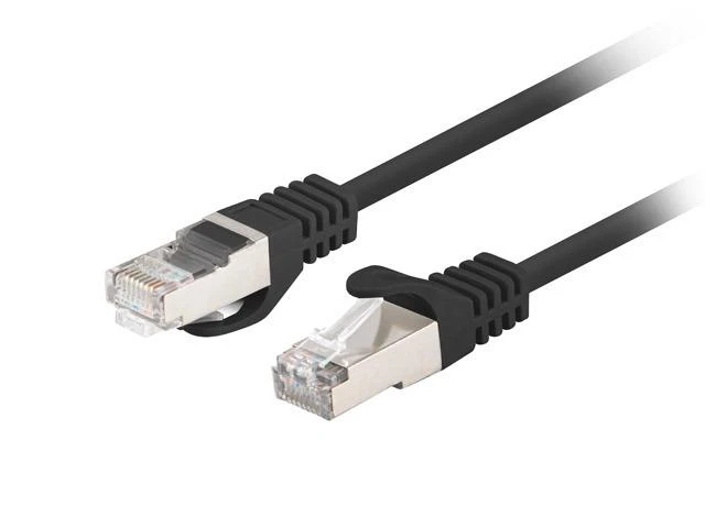 PATCHCORD KAT.6 FTP 0,25M JUODA FLUKE PASSED LANBERG