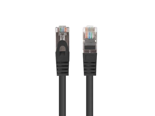 PATCHCORD KAT.6 FTP 0,25M JUODA FLUKE PASSED LANBERG