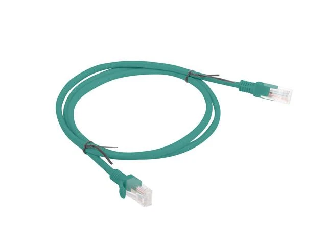 LANBERG PCU6-10CC-0100-G Patchcord RJ45 kat. 6 UTP 1m žalia