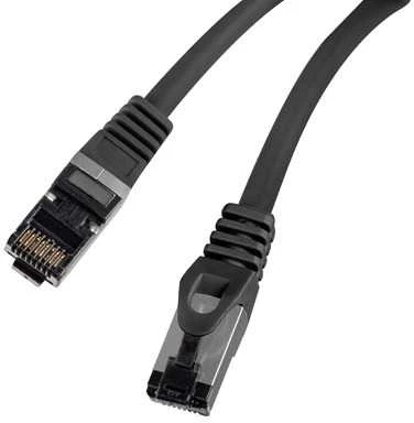 PATCHCORD KAT.8.1 S/FTP LSZH CU 0,5M JUODA FLUKE PASSED LANBERG