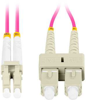 FIBER OPTIC PATCHCORD MM LC/UPC-SC/UPC DUPLEX 3.0MM OM4 50/125 LSZH 5M PURPLE LANBERG