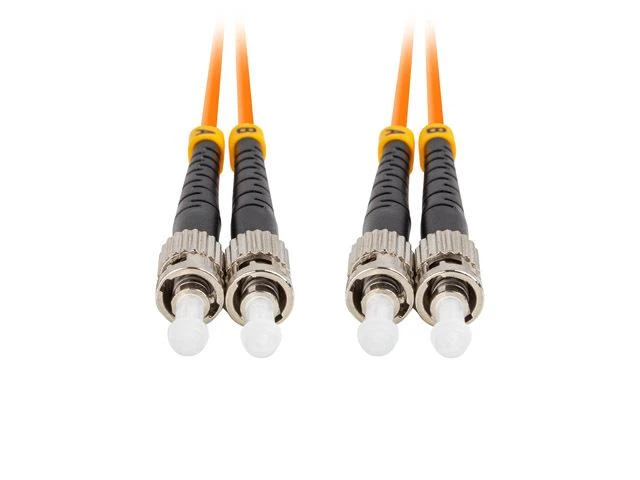 FIBER OPTIC PATCHCORD MM ST/UPC-ST/UPC DUPLEX 3.0MM OM2 50/125 LSZH 15M ORANŽINĖ LANBERG