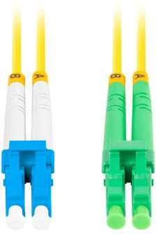 FIBER OPTIC PATCHCORD SM LC/APC-LC/UPC DUPLEX 3.0MM LSZH G657A1 1M GELTONAS LANBERG