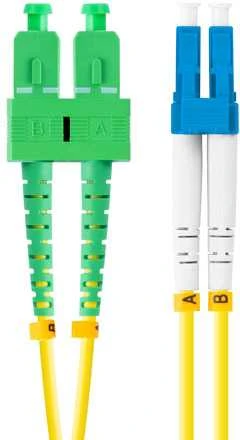 Lanberg šviesolaidis SM LC/UPC - SC/APC duplex 2.0m geltonas