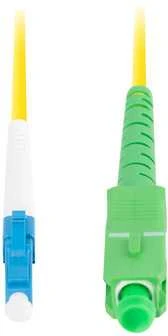 FIBER OPTIC PATCHCORD SM LC/UPC-SC/APC SIMPLEX 3.0MM LSZH G657A1 1M Geltonas LANBERG