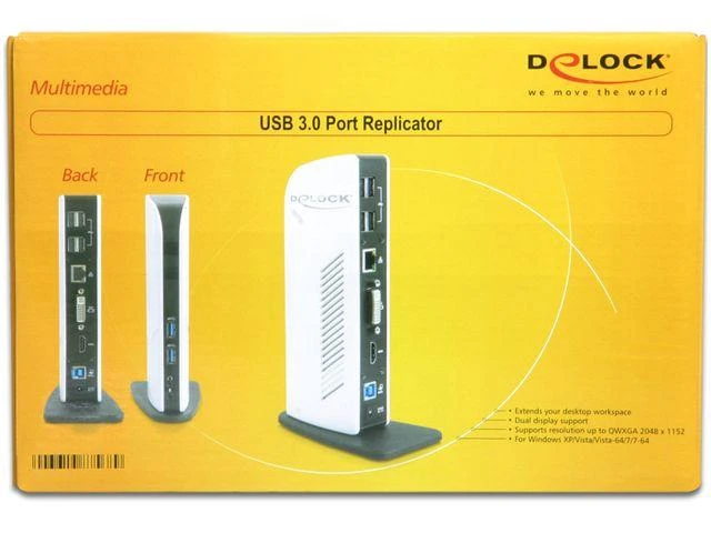 Šakotuvas Delock USB 3.0 prievado replikatorius
