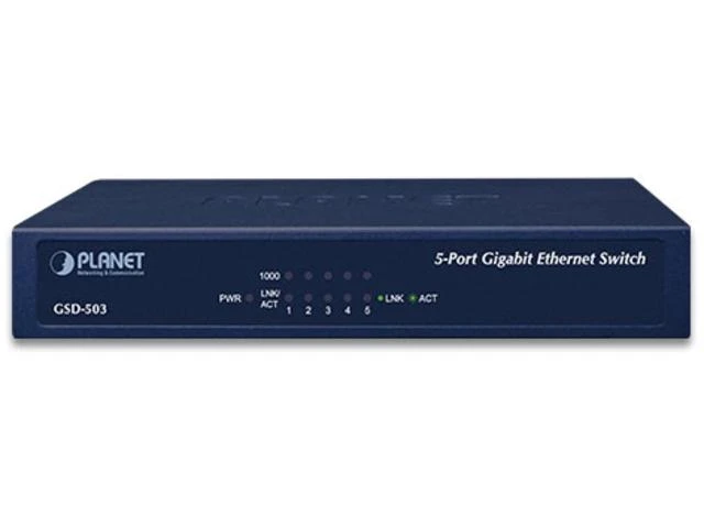 5-prievadų Gigabitinis interneto tinklo šakotuvas Planet GSD-503-EU
