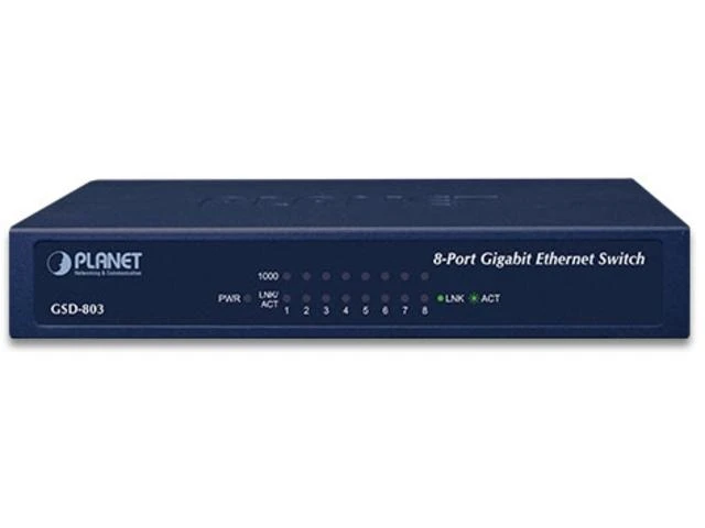 Šakotuvas Planet 8-Port 10/100/1000Mbps Gigabit Ethernet jungiklis