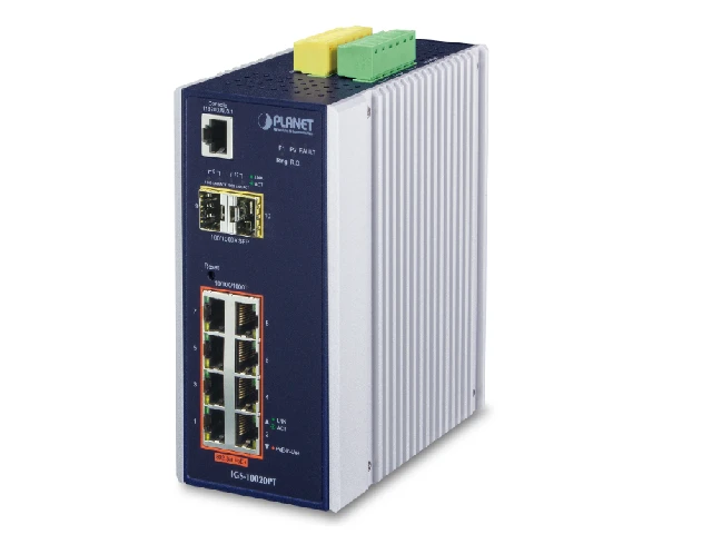 Šakotuvas PLANET IGS-10020PT tinklo komutatorius su valdomu L3 gigabito Ethernet ryšiu (10/100/1000), maitinimu per Ethernet (PoE) Mėlyna, Baltas