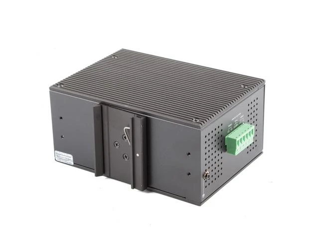 Šakotuvas Planet IP30 6 prievadų gigabitų jungiklis su 4 prievadų 802.3AT POE+ ir 2 prievadų 100/1000X SFP (nuo -40 iki 75 C)
